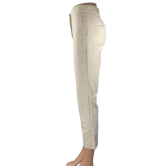 Ann Taylor Women's Beige Skinny Leg High Waist Khaki Chino Trousers Pants Size 0 - Picture 2 of 5